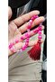 Premium pink Aqeeq agate Natural stone Islamic Prayer beads, Tasbeeh misbaha,