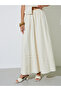 Cream Solid Puff Sleeve Top and A-Line Maxi Skirt Set - 4