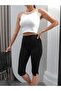Corset Detailed Capri Leggings Pants - 3