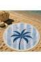 Round Beach Towel 150 cm Palm Tree Patterned Tropical Printed Beach Towel - 3