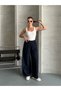 Women's Wide Leg High Waist Tencel Summer Jeans with Elastic Waistband - 5