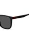 UV Protected Sunglasses Black Frame Grey Mirror Lens 55mm - HG-1356/S-807 - 4