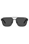 UV Protected Sunglasses Black Red Frame Grey Mirror Lens 57mm - HG-1298/S-OIT - 2