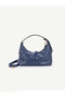 Women's Faux Leather Strap Shoulder Bag with Zipper and Rope Detail - 4