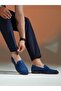 Edna Model Genuine Leather Handmade Navy Blue Suede Casual Shoes - 2
