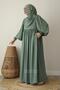 Hifa Balloon Sleeve Dress Shawl Gift Set Water Green - 3