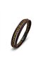 Multi-Layer Weave Leather with Tiger's Eye Stone, Steel Men's Bracelet 18392B9D12 Non-Tarnish Non-Allergic Daily Elegance - 5