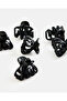 Women Black 6 Piece Hair Claw Set - 3