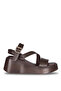 Bella 1705 Brown Genuine Leather Women's Sandals - 2
