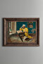 Man Reading the Quran - Vintage Patterned Painting - Thick Model