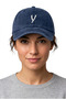 Letter Y Navy Blue Embroidered Washable Vintage Unisex Hat - 2