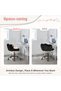 Changing Chair With Wheels, Cute Office Chair With Cat Leg Backrest, 360° Swivel Height Adjustable, Armless, Vibrant Color Lock, Small Computer Chair, Cushion - 2