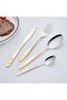 24-Piece Stainless Steel Cutlery Spoon,Fork And Knife Set Silver/Gold - 7