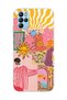 General Mobile Gm 21 Pro Compatible Abstract Art Collage Pattern Transparent Phone Case