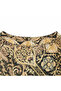 Women's Brown Ornamental Print A-Line Midi Skirt - 5