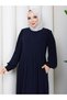 Women's Balloon Sleeves with Pleats and Hidden Pockets Medina Silk Modern Tesutur Ferace - 3