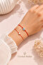 Red String Pearl and Heart Evil Eye Beaded Adjustable Bracelet Set - 2