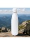 Double Wall Thermal Vacuum Flask Insulated Stainless Steel Sports Water Bottle (White) - 4