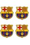 4 Pieces Barcelona FC Metal Sticker 3x3cm (Set of 4), Phone & Laptop Decorative Badge
