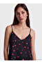 Seray New Season Satin Women's Pajama Set with String Straps and Heart Design Shorts - 3