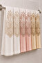 French Laced Embroidered Gift Dowry Box for Bride and Groom, Boxed 100% Cotton Bath Towel Set 50X90 Size 6 Pieces - 2