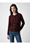 Vizyon New Season Hair Braid Patterned Women's Knitwear Cardigan
