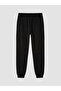 Black Elastic Waist Girls Jogger Sweatpants - 3