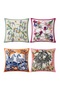 Floral and Zebra Patterned 4-Piece Throw Pillow Cover Set - 3