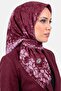 وشاح قطني منقوش باللون الوردي الداكن للنساء