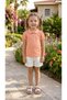 Nzr 26577 Girls Floral Half Sleeve T-Shirt Shorts Set - 3