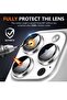 Camera Lens Protector for iPhone 16 Pro/16 Pro Max – HD Tempered Glass with Aluminum Ring (Silver) - 5
