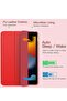 iPad 10.2 Case - Slim Translucent Hard PC Protective Smart Cover with Stand for iPad 9th/8th/7th Generation (2021/2020/2019) - Red - 3