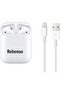 True Wireless Bluetooth Earpods Headset with Wireless Charging (White, Version 5.0) - 80 Hours Standby, 400mAh Charging Box - 2