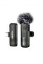 VM-10 Wireless Lavalier Microphone 2.4G Mini Clip-On Mic with Noise Reduction, 25M Transmission, Rechargeable Portable Microphone for Vlogging, Live Streaming & Video Recording