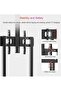 Rolling TV Stand – Mobile Cart for 32"-75" LCD/LED TVs, Height Adjustable with Shelf, VESA 600x400mm - 5
