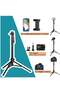 142cm Extendable Tripod Stand with Bluetooth Remote for iPhone, Android, Small Camera (Black) - 3