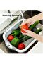 Foldable Multifunction Chopping Board, Collapsible Dish Tub Basin Cutting Board Colander, Vegetable Fruit Wash - 3