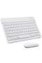 Wireless Keyboard|Mouse, Bluetooth Wireless Rechargeable Keyboard with Charging Cable, Ultra Thin Keyboard for iPad Smartphone Computer, Compatible with Android/iOS/Windows/Mac System-Blue