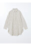 Striped Oversize Women's Shirt Tunic - 5
