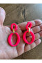 Acrylic Pink Elegant Style Earrings - 2