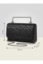 Women's Silvery Evening Dress Bag Broken Glass Patterned Metal Handle Chain Strap Clutch Portfolio Handbag 18X11X6 cm - 2