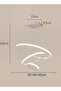 3 Ring Dining Room Chandelier Light Color Variable Light 60W Ceiling Chandelier For Living Room Bedroom - 3