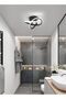 Hallway modern LED ceiling light, black flush mount, 3-color adjustable, creative design, 22W - 3