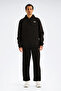 Ib2993 Ri Left Chest Logo Black Round Neck Regular Plain Men's Sweatshirt - 2