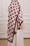 Polka Dot Patterned Muslin Shawl Powder - 4