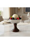 Silver Metal & Dark Wood Footed Dessert Cup | Elegant Pedestal Serving Bowl | 10×10 cm - 2