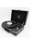 Ambassador Bluetooth Record Player, Retro Vinyl Turntable with Speakers (Green/Black) - 3