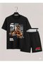 Oscar Piastri Printed 100% Cotton Crewneck Children's T-Shirt-Shorts F1 Two-Piece Set