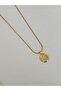 Special Design White Stone Round Model Gold Color Necklace - 3