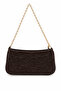 Staryıldız Embroidered Chain Strap Brown Women's Shoulder Bag - 4
